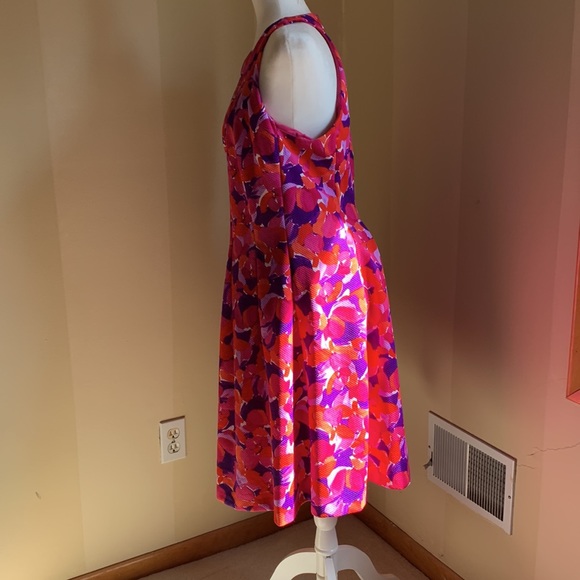 Ladies, beautiful, pink, and purple and orange, multi colored dress - Picture 3 of 6